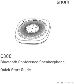 Notice Snom C300 Enceinte bluetooth