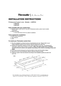 Notice THERMADOR LINER30 Support mural