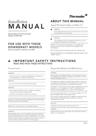 Notice THERMADOR UCVRECIRC Hotte aspirante
