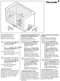 Notice THERMADOR UCV36ST Plaque de cuisson gaz