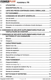 Notice PowerPlus POWDP8015 Ventilateur