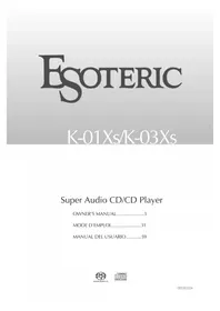 Notice Esoteric K03XS Récepteur audio
