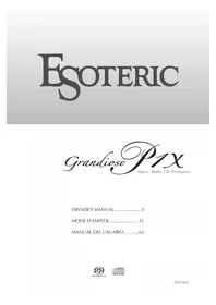 Notice Esoteric GRANDIOSO P1X Lecteur CD