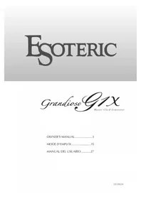 Notice Esoteric GRANDIOSO G1X Audio Equipment