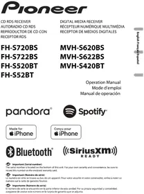 Notice PIONEER FHS52BT Grabadora de CD