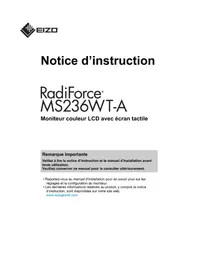 Notice EIZO RADIFORCE MS236WTA Moniteur