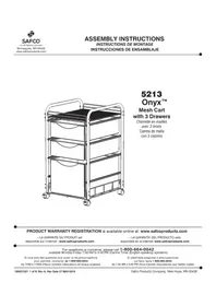 Notice Safco 5213 Chariot de rangement