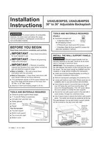 Notice GE UXADJB36PSS Hotte aspirante