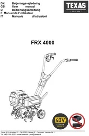 Notice Texas FRX4000 Motoculteur électrique
