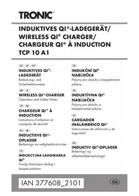 Notice TRONIC HG08304A Chargeur sans fil