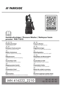 Notice PARKSIDE PHD 110 E1 Nettoyeur haute pression