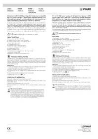 Notice Vimar 19292.AC.B Alimentation électrique