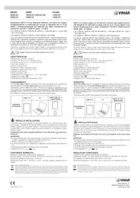 Notice Vimar 14295.CC.SL Alimentation électrique