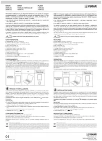 Notice Vimar 19295.AC.B Alimentation électrique