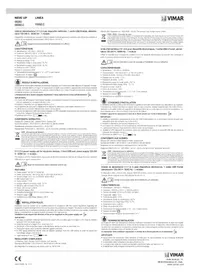 Notice Vimar 09292.C Alimentation électrique