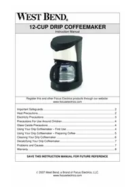 WestBend 56582 - Coffee machine