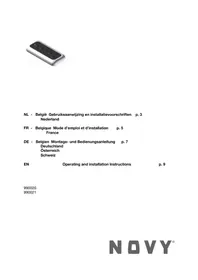 Notice NOVY 990021 Télécommande