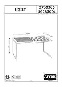 Notice JYSK 3780380 Mobilier de jardin