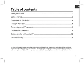 Notice Arnova 7I G3 Tablette