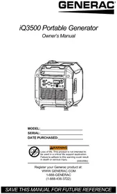 Notice Generac IQ3500 Generador