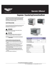 Notice Vollrath XCOA1023 Horno