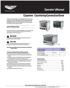 Notice Vollrath COA8004 Horno