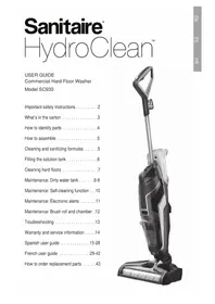 Notice Sanitaire HYDROCLEAN SC930A Aspirateur