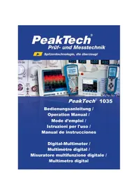 Notice PeakTech 1035 Multímetro