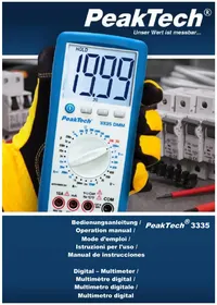 Notice PeakTech 3335 Multímetro