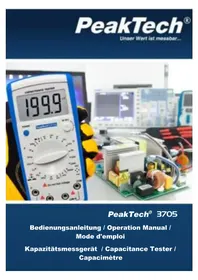 Notice PeakTech 3705 Multimètre