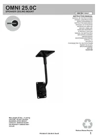 Notice OmniMount 25.0 C Support écran plat