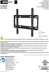 Notice OmniMount CI80F Support mural pour téléviseur