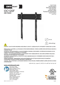 Notice OmniMount OC120F Support mural