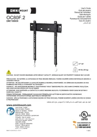 Notice OmniMount OC80F.2 Support mural