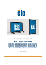 Notice ELO 4600L Moniteur