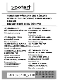 Notice ZOOFARI IAN 378710 Coussin pour chien