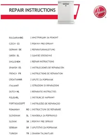 Notice HOOVER HDYN 1L390OW80 Bulaşık makineleri
