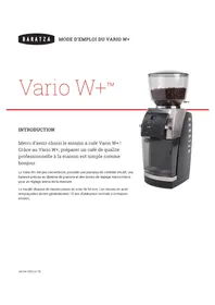Notice Baratza VARIO W+ Moulin à café