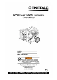 Notice Generac GP3600 Generador