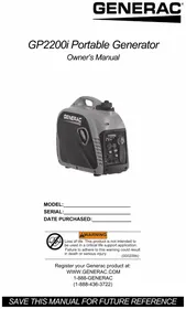 Notice Generac GP2200I Generador