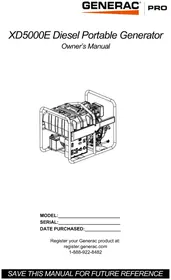 Notice Generac XD5000E Generador