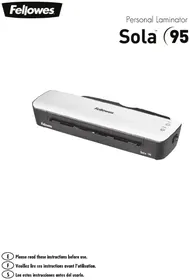 Notice FELLOWES SOLA 95 Machine à laminer