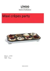 Notice LIVOO MAXI Crépière