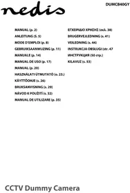 Notice NEDIS DUMCB40GY Камера наблюдения