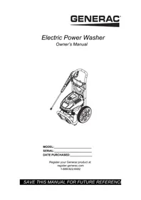 Notice Generac 2300PSI Nettoyeur haute pressio