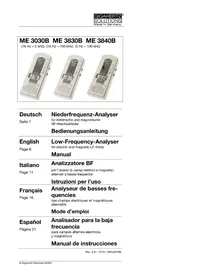 Notice Gigahertz Solutions ME 3030B Détecteur