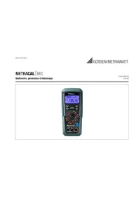 Notice Gossen Metrawatt METRACLIP 62 Multimètre
