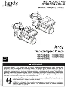 Notice Jandy VS FLOPRO Bomba