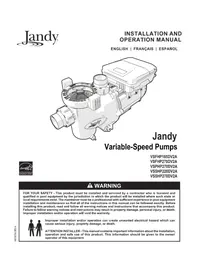 Notice Jandy VSSHP220DV2A Pompe