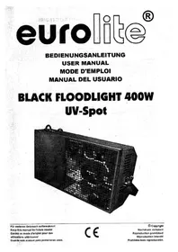 Notice Eurolite BLACK FLOODLIGHT 400W Éclairage